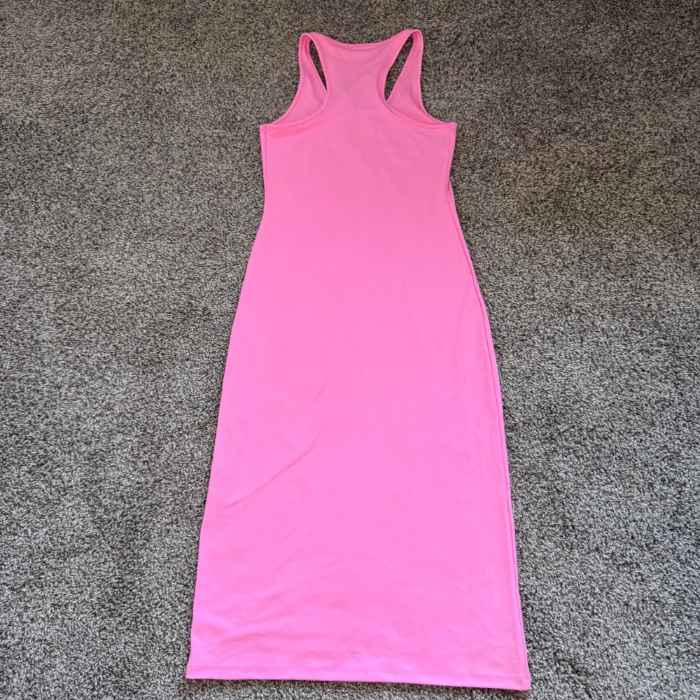 NWT Vibrant Pink Sleeveless Maxi Dress Wild Fable Women's Size Medium Keyhole - Picture 2 of 7